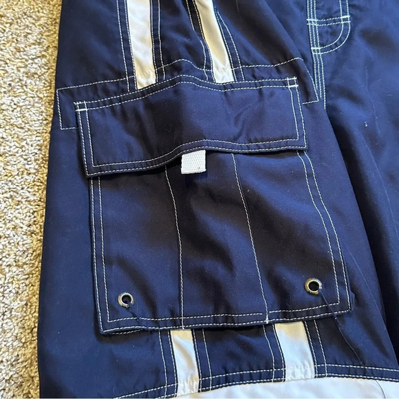 Men's 2XL Navy Swim Trunks - Picture 2 of 5